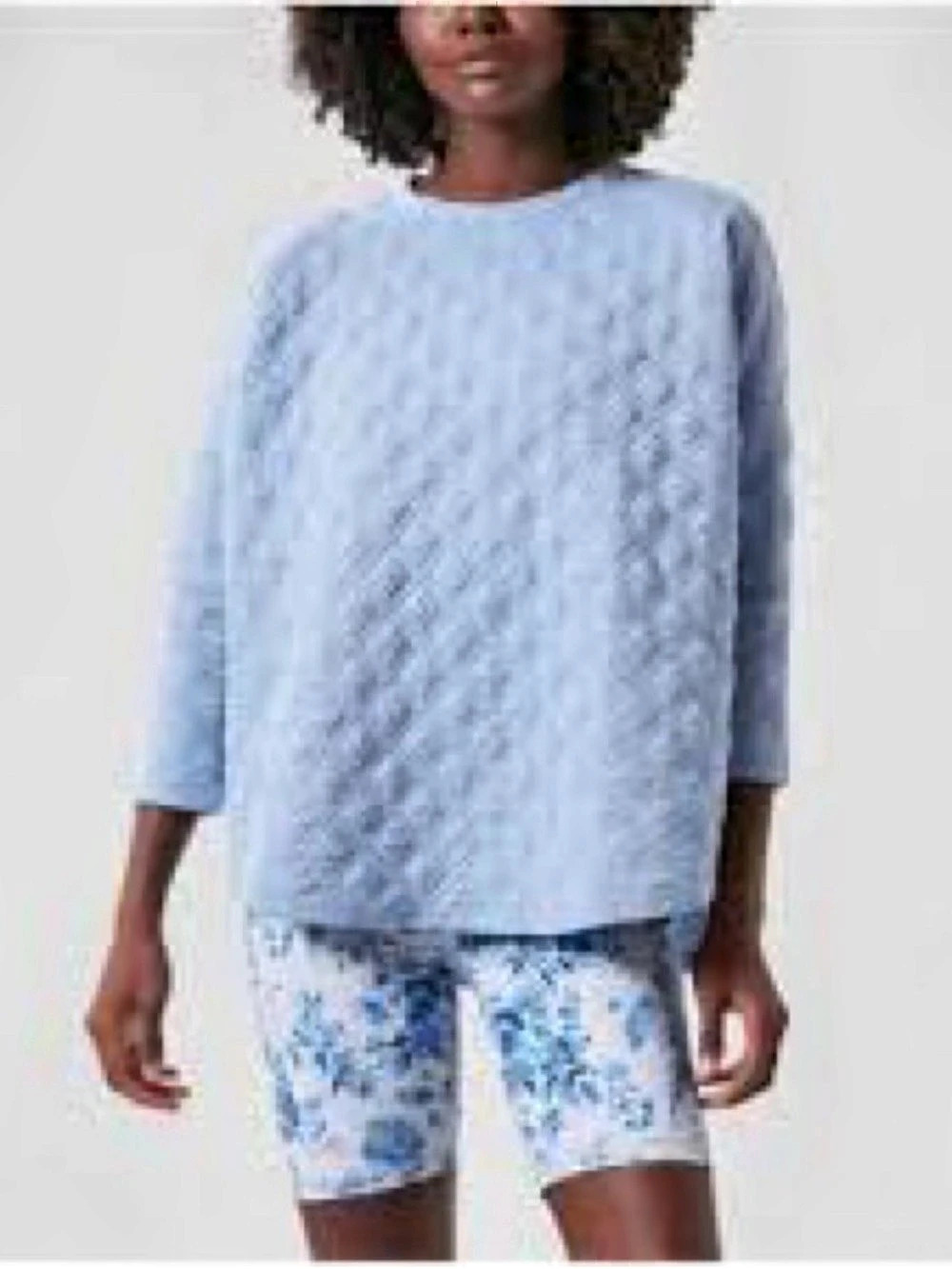 Tuckernuck Tnuck Sport Bright Blue Cable Ally Swing Sweatshirt M/L